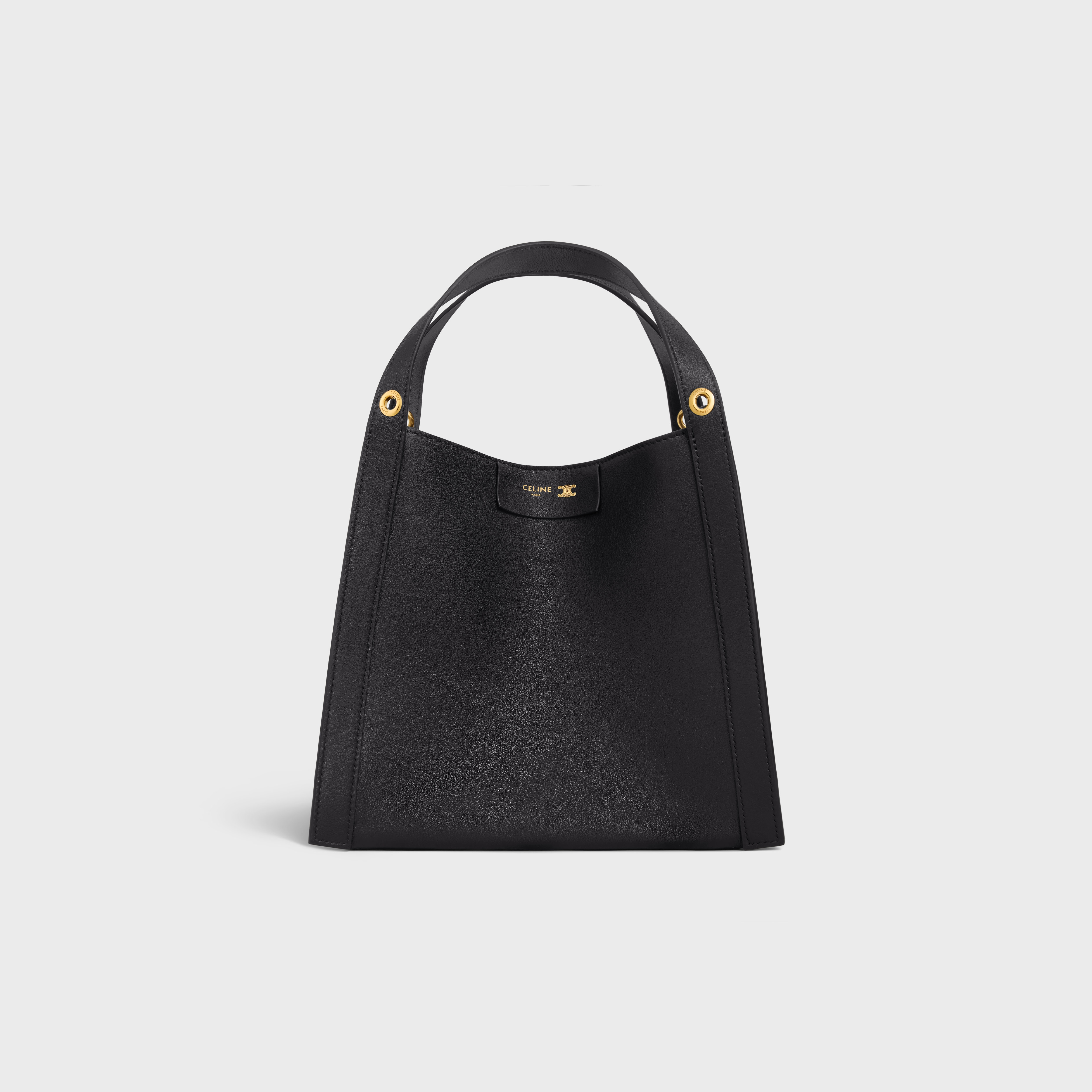 SMALL CUBE BAG IN SUPPLE CALFSKIN - BLACK | CELINE
